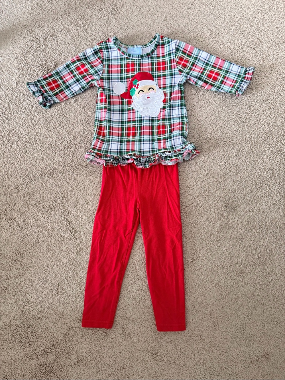 Happy Santa Sinclair Plaid Milly Legging